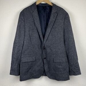 J Crew Ludlow Blazer 46 L Mens Gray British Moon Tweed Elbow Patch Sports Coat